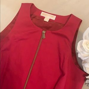 Michael Michael Kors Zip Front Dress Red - Norwood